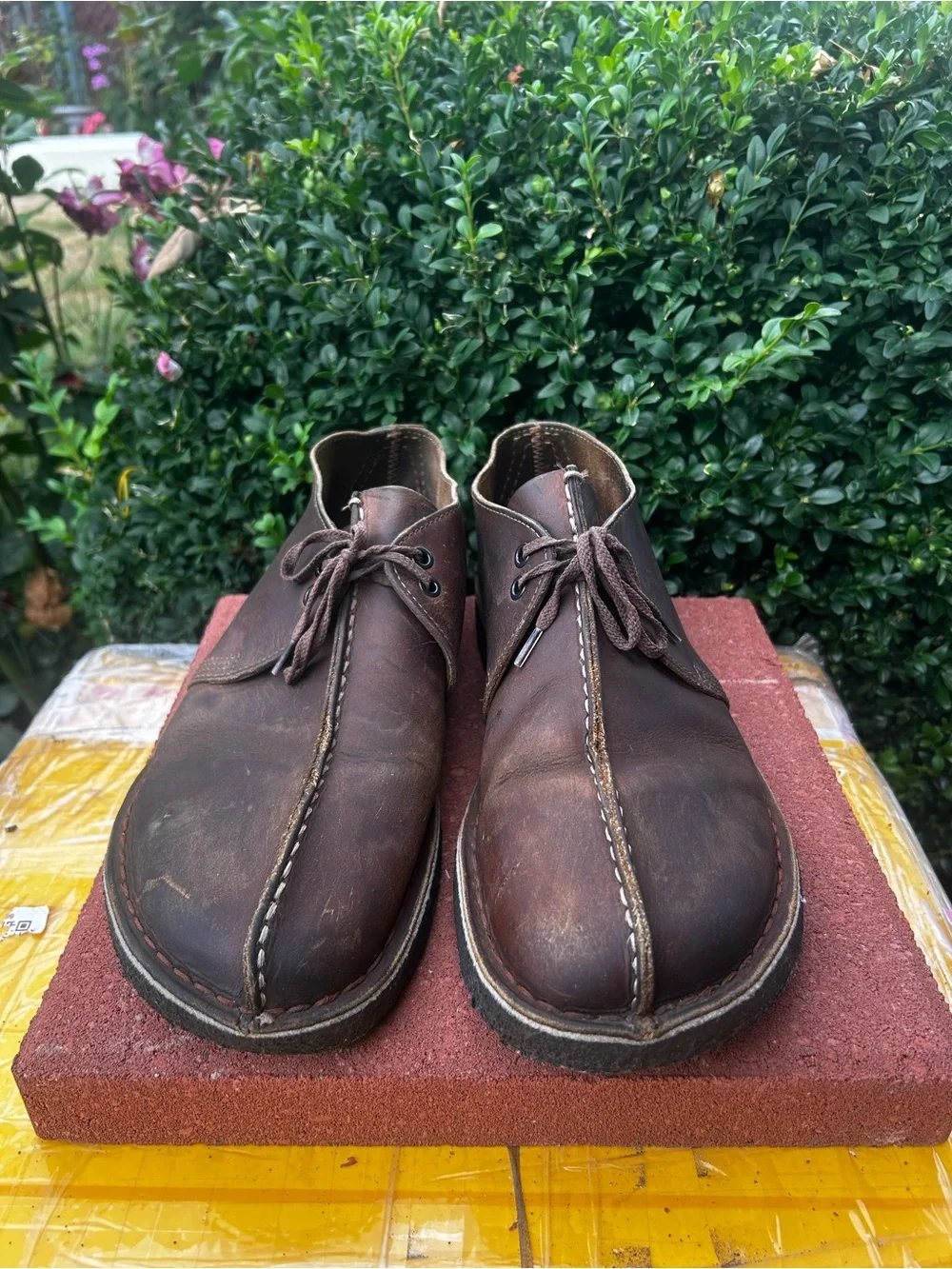 Clark’s Desert Trek Men’s Brown Leather Chukka Boots Size 11.4